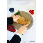 Kanallı Cam Kesme Tahtası - Cam Kesme Tablası | Bronz Cam | Çap32cm | Patentli Ürün