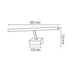 Kanarya 40 cm 8W LED Ayna & Resim Apliği Krom | 4200K Gün Işığı, 720 Lümen, IP45 Su Korumalı, 64W Eşdeğer, Açma/kapama Anahtarlı, 220V Modern Duvar Aydınlatma Armatürü - standart