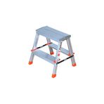 Kanat Alüminyum Çift Çıkışlı Katlanabilir Merdiven 2+2 Basamaklı
