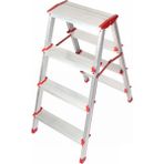 Kanat Çift Taraflı Alüminyum Twin Merdiven 4+4 Basamak
