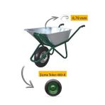 Kanat Pro Galvanizli Şişme 400-8 Ebat Teker Demonte El Arabası 0.70 mm Sac