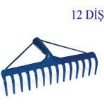 Kanat Takviyeli/Destekli Dişli Tırmık (12 Diş)