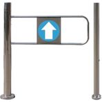 Kanatlı Güvenlik Kapısı, Paslanmaz Çelik Otomatik Salıncak Kapısı - Tek Yönlü İtmeli Çıkış Cihazı, DEG Kontrolü için Sol Salıncak Bariyeri 50 x 97 cm