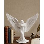 Kanatlı Melek Figürü 3D Baskı Dekoratif Heykel Biblo Ev Ofis Aksesuarı