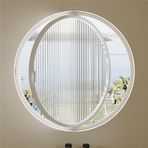 Kanatlı Pencere, Yuvarlak Pencere 360 ° Dönen Temperli Cam Lomber Pencere, Alüminyum Pivot Kanatlı Pencere, Saplı Ev Havalandırma Penceresi, Banyo, Mutfak, Yatak için Yedek Pencere