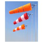 Kanatlı Rüzgar Çorabı, Ağır Hizmet Tipi Dış Mekan Paslanmaz Çelik Rüzgar Kanadı Rüzgar Çorabı - Petrol Sahası, Kimya Tesisi için Kalınlaştırılmış Su Geçirmez Floresan Yansıtıcı Rüzgar Torbası (Turuncu