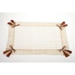 Kanca Ev Amerikan Servis, Sinamay Hasır Doğal Malzeme, Kahverengi Fiyonklu, 33*48 cm 2 Lİ SET OLARAK SATILMAKTADIR.