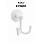 Kanca İkili Bornozluk Beyaz Renk