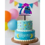 Kanem3D Stitch 7 Yaş Isimli Pasta Süsü - Çok Renkli - 1