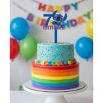 Kanem3D Stitch İsimli 7 Yaş Pasta Süsü