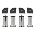 Kanepe Baza Koltuk Destek Yükseltme Yükseltici 4 Adet Ayağı M8 Civatalı Krom Metal Ayakları 12 Cm