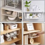 Kanguru Raf Gri Gümüş Banyo Petek Üstü Dolap Içi Raf Mutfak Organizer