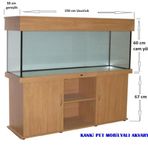 Kanki Pet 150 cm MDF Mobilyalı Akvaryum 150x50x60 Cm(Raflı)