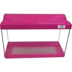 Kanki Pet KP3018 Renkli Kapak Mini Akvaryum Pembe 30 CM
