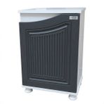 Kanki Pet West Seri Akvaryum Sehpası 41x39x69 cm - WEST4139B-ANT1 - Beyaz/Antrasit