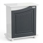 Kanki Pet West Seri WEST6040-ANT1 Akvaryum Sehpası 60x40 cm - Beyaz & Antrasit Gri MDF