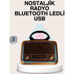 Kanonik Education Ahşap Nostaljik Radyo Bluetooth USB SD Kart Destekli