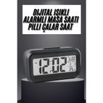 Kanonik Education Gece Dijital Masa Saati Dijital Alarmlı Led Ekran Pilli Çalar Saat