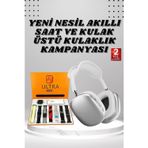 Kanonik Education Kulak Üstü P9 Kablosuz Bluetooth Kulaklık ve 7 Kordonlu Akıllı Saat