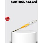 Kanonik Education Neon Lambalı Elektrik Kontrol Kalemi Nikel Kaplama 110-220V