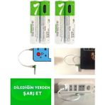 Kanonik Education USB Type-C Ile Şarjolabilen 4 Adet Aaa 1.5V Lityum Şarjlı Kalem Pil 750 Mah Uzun Ömürlü