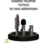 Kanonik Education Vlog ve Canlı Yayın Için Çift Yaka Mikrofonu ve Tripodlu Selfie Çubuğu Seti - Renkli