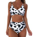 Kanpola B Beyaz Dolgulu Karın Bölgesi Mayo Çapraz Modası İki Parçalı Mayo Yüksek Belli Bikini Altı Plaj Yaz Üst Kadın Bikini Seti