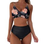 Kanpola B Karpuz Kırmızısı Dolgulu Karın Bölgesi Mayo Çapraz Modası İki Parçalı Mayo Yüksek Belli Bikini Altı Plaj Yaz Üst Kadın Bikini Seti