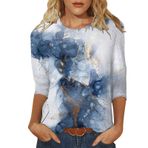 Kanpola bluz, kadın, yazlık, yuvarlak yaka, kısa kollu, moda, renkli, baskılı, gömlek, genç kız, spor tişörtü, basic tunik, şık, yaz tişörtü, plaj üst giyim, Gri # 2., S