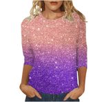 Kanpola kadın bluzu, kısa kollu bluz, üst, 3D baskılı, tişört, yaz, yuvarlak yaka, büyük beden, genç, kız spor tişörtü, gündelik, bol kesim, gömlek, tişört, üst giyim, 1 pembe, L