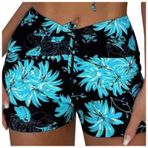 Kanpola kadın mayosu, karın kapalı yüzme şortu, yüzme şortu, hızlı kurur, plaj şortu, ayarlanabilir büzme ipi, bikini altı, yüksek bel, sörf ve su sporları için, P - Gök Mavisi, M