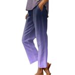 Kanpola keten pantolon, kadın, geniş yazlık pantolon, bol baskılı, pamuk, keten, kumaş pantolon, hafif, elastik bel, harem pantolonu, yüksek bel, cepli, bohem plaj pantolonu, koşu pantolonu, 6 lila,
