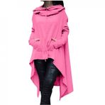 Kanpola Noel kazağı, kadın, uzun kollu, kapüşonlu kazak, büyük beden, uzun kazak, sweatshirt, sonbahar, kış Noel temalı kazak, üst parça, Noel partisi için, L - Pembe, 5XL