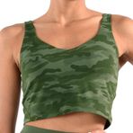 Kanpola Top Kadın Crop Tops Kamuflaj Gömlek Kolsuz Bluz Seksi Camisole Tank Top Yelek Yaz Askılı Tişört Üst Spor Tişört Günlük Gömlek Bluz Yazlık Üst Giyim, E - Ordu Yeşili, M