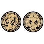 Kanroji Mitsuri ve Iguro Obanai Anime Bardak Altlıkları 9 cm x 16 cm Mantar Yalıtımlı Bardak Altlığı Yuvarlak Bardak Altlığı Seti Masa Koruması, Kahve Fincanları, Bardaklar, Bira Bar Paspasları için