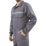 Kant 16/12 Gabardin Kumaş Bütün Kollu Tulum Gri - XL