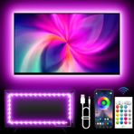 KANTUTOE TV Arka Işıkları, 32-65 inç TV için 13,1FT LED Işıklar, RGB TV LED Işıkları Arkasında, Müzik Senkronizasyonu Bluetooth APP ve Uzaktan Kumanda TV LED Şerit Işıklar USB ile Çalışan Oyun/Yatak