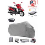 Kanuni Mati 125 Arka Çanta Uyumlu (Gri) Motorsiket Brandası Motor Örtüsü Çadır Su Geçirmez Motosiklet Kılıfı Motor Brandası - Gri- Arka Çanta UYUMLU