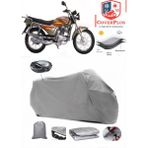 Kanuni Motocar 200 Branda Gri Arka Çanta Uyumlu(Topcase) Motosiket Brandası Motor Örtüsü Çadır Su Geçirmez Motosiklet Kılıfı Motor Brandası,lastikli,taşıma Torbalı