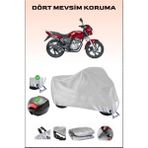 Kanuni Puma 150 Için Arka Çanta ve Kilit Uyumlu Gri Motosiklet Branda, Güvenli