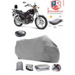Kanuni Seyhan 150 Branda Gri Arka Çanta Uyumlu(Topcase) Motosiket Brandası Motor Örtüsü Çadır Su Geçirmez Motosiklet Kılıfı Motor Brandası,lastikli,taşıma Torbalı