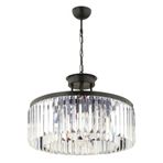 Kanvas 45'lik Siyah Kristalli Taşlı Modern Tasarım Kristal Salon Avize