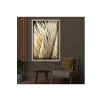 Kanvas Altin Bitkiler Ledli Tablo 90 X 60