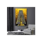 Kanvas Altin Piriltili Arka Planli Kabe Kapisi Dini Tekli Tablo 40 X 60
