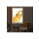 Kanvas Beyaz Arka Planli Altin Bitkiler Ledli Tablo 70 X 100 ZVHRKNVSLK506A100X70