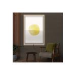 Kanvas Beyaz Arka Planli Altin Dolunay Modern Ledli Tablo 70 X 100