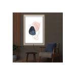 Kanvas Beyaz Arka Planli Pembe Ve Lacivert Soyut Desen Ledli Tablo 50 X 70 ZVHRKNVSLK498A70X50