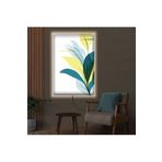 Kanvas Beyaz Arka Planli Renkli Bitkiler Modern Ledli Tablo 50 X 70