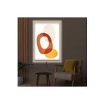 Kanvas Beyaz Arka Planli Renkli Şekiller Ledli Tablo 90 X 60