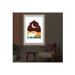 Kanvas Beyaz Koyun Ve Ay Hilal Ledli Tablo 90 X 60